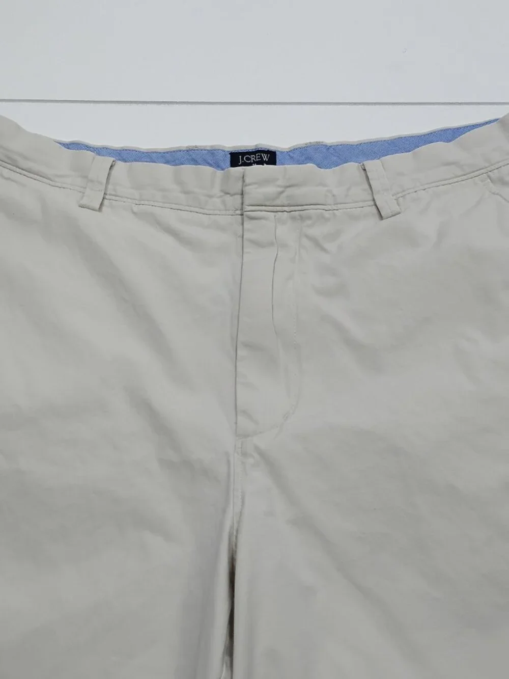 J.Crew Rivington Chino Shorts Mens 35 Khaki Flat Front Preppy Classic Cotton